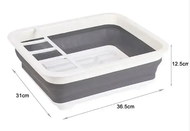 Складная силиконовая сушилка для посуды multi-functional folding Bowl tray 0543 фото