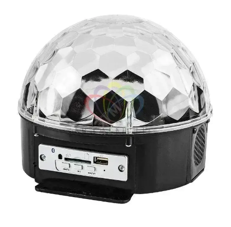 Дискошар проектор LED Crystal Magic Ball Light вращается под музыку 0563 фото