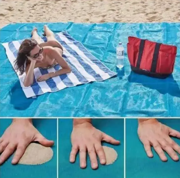 Пляжное покрывало подстилка антипесок Sand-free Mat 150х200 см 0194 фото