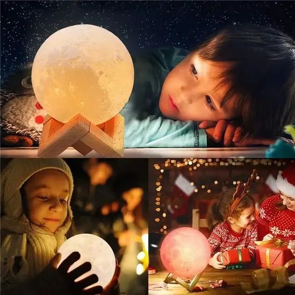 Нічник світильник лампа Місяць Magic 3D Moon Lamp 13 см. 0899 фото