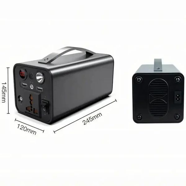 Зарядная станция Powerbank 200Вт емкостью 50000 мА&middot;ч портативная прочная с солнечной панелью экологичная мощная 0833 фото