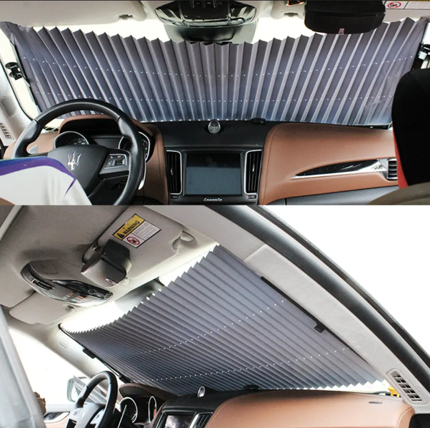 Автомобильная солнцезащитная штора на лобовое стекло Vehicle Shade 65 см 0689 фото