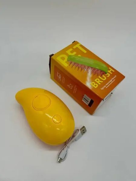Масажна щітка для тварин з USB для догляду за шерстю та масажу 0781 фото