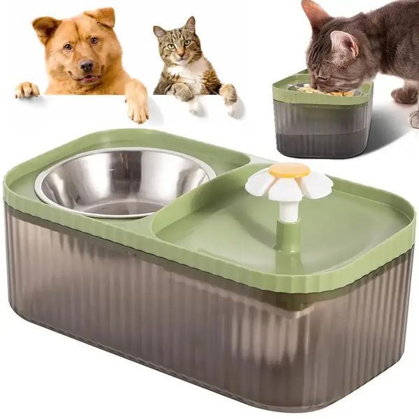Годівниця автоматична з поїлкою LY-429 циркуляція води та фонтан для улюбленців 0885 фото