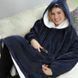 Толстовка-плед Huggle Hoodie чорного кольору універсального розміру з капюшоном м'яка тепла комфортна 0834 фото 8