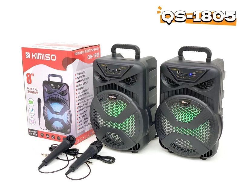 Міні колонка з динамічним підсвічуванням і Bluetooth модулем Kimiso QS-1805 0936 фото