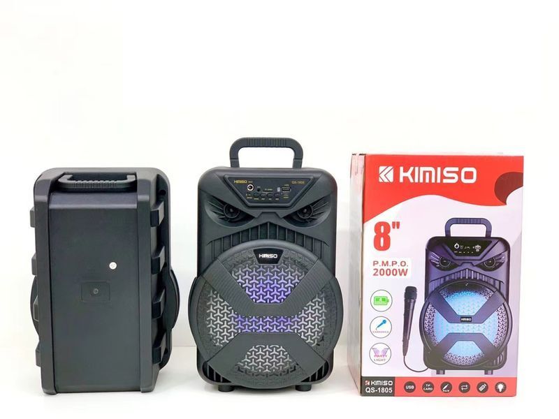 Міні колонка з динамічним підсвічуванням і Bluetooth модулем Kimiso QS-1805 0936 фото