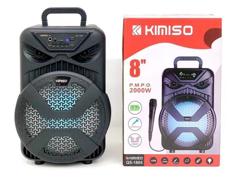 Міні колонка з динамічним підсвічуванням і Bluetooth модулем Kimiso QS-1805 0936 фото