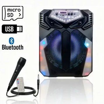 Портативна акустика з мікрофоном і LED-підсвіткою чемодан Kimiso QS-1214 12" 900 Вт 0937 фото