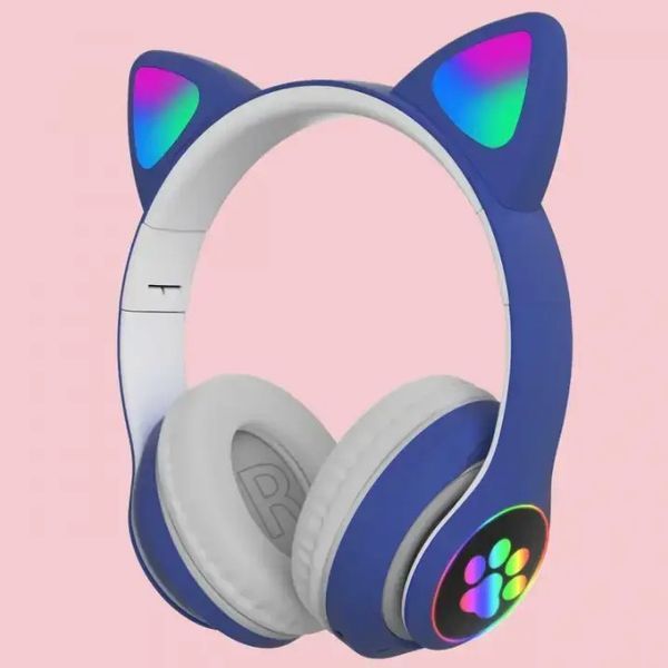 Навушники з котячими вушками Bluetooth STN-28 бездротові з LED підсвічуванням Cat Ear STN-28 0886 фото