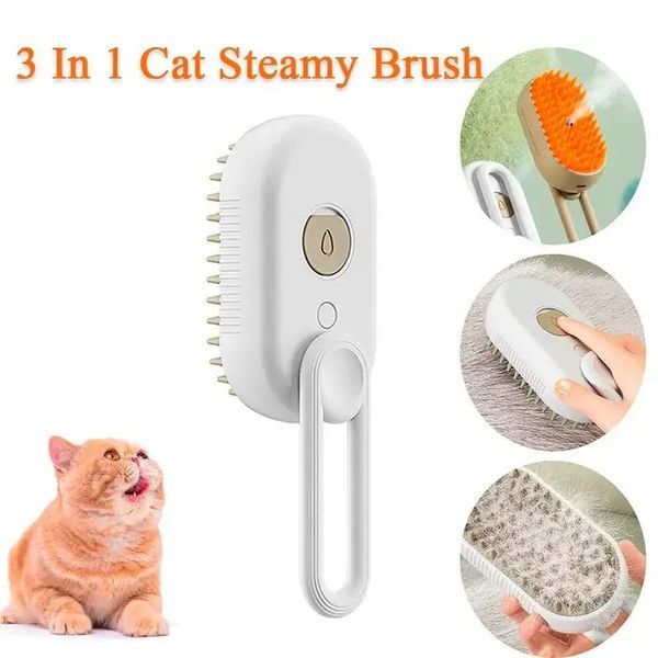 Паровая расческа для ухода за шерстью вашего любимца 3 в 1 Steamy Brush 0782 фото