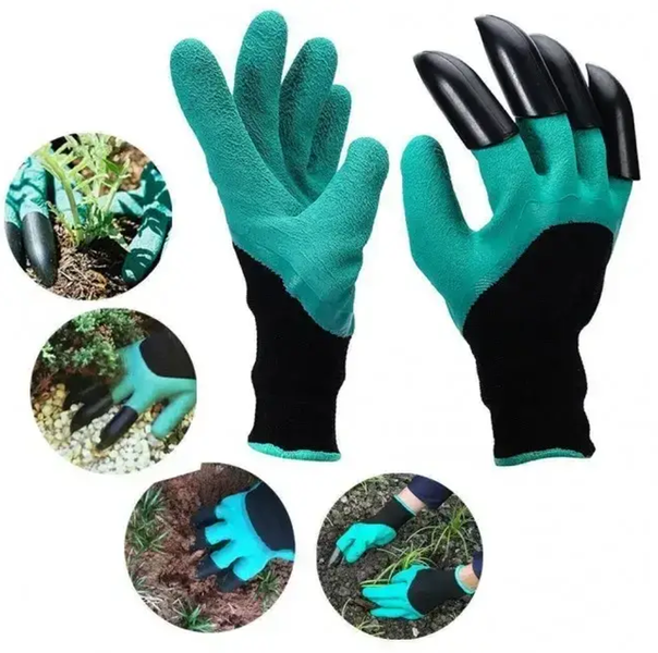 Садовые перчатки с когтями Garden Genie Gloves 0740 фото