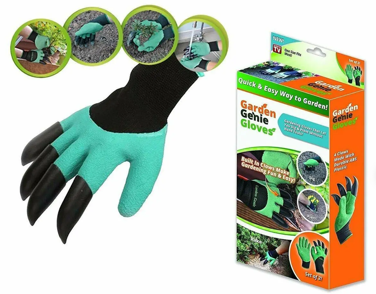 Садовые перчатки с когтями Garden Genie Gloves 0740 фото