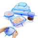 Набір силіконових кришок для посуду 6 шт Super Stretch Silicone Lids різних розмірів 0453 фото 3