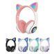 Навушники з котячими вушками Bluetooth STN-28 бездротові з LED підсвічуванням Cat Ear STN-28 0886 фото 4