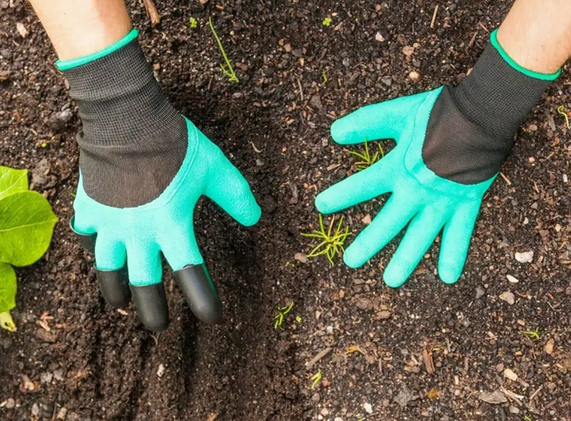 Садовые перчатки с когтями Garden Genie Gloves 0740 фото