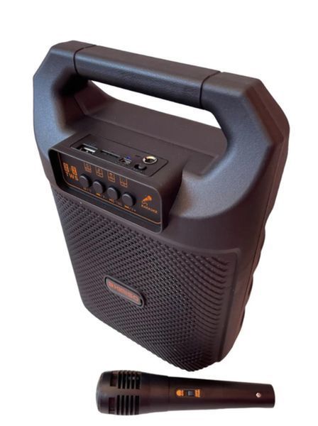 Акустична колонка з мікрофоном і світломузикою портативна Kimiso QS-3607 20 Вт 6.5" 0938 фото