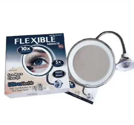 Дзеркало з LED підсвіткою ULTRA FLEXIBLE MIRROR зі збільшенням Х10 на гнучкій ніжці 0299 фото