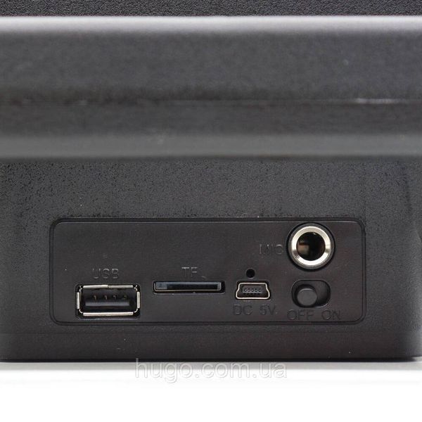 Акустична колонка з мікрофоном і світломузикою портативна Kimiso QS-3607 20 Вт 6.5" 0938 фото
