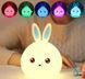 Мягкий силиконовый ночник Rabbit Soft Touch Зайчик с аккумулятором и плавной подсветкой 0887 фото 5