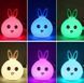 Мягкий силиконовый ночник Rabbit Soft Touch Зайчик с аккумулятором и плавной подсветкой 0887 фото 7