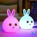 Мягкий силиконовый ночник Rabbit Soft Touch Зайчик с аккумулятором и плавной подсветкой 0887 фото 4