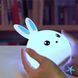 Мягкий силиконовый ночник Rabbit Soft Touch Зайчик с аккумулятором и плавной подсветкой 0887 фото 6