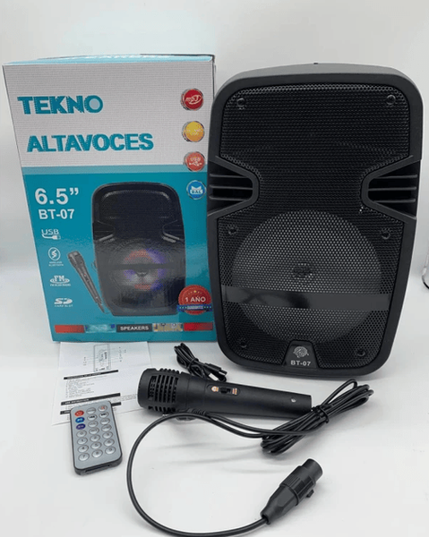 Бездротова акустика з RGB світломузикою і мікрофоном Tekno altavoces 6.5" 0939 фото