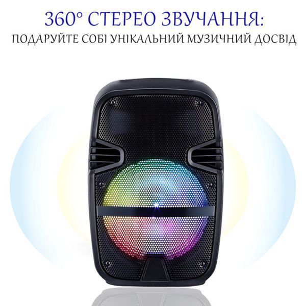Бездротова акустика з RGB світломузикою і мікрофоном Tekno altavoces 6.5" 0939 фото