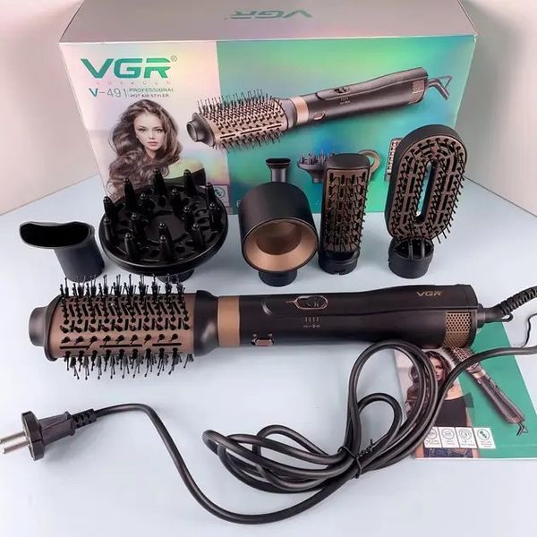 Фен-щітка VGR V-491 6в1 з функцією іонізації для ідеальної укладки волосся 0785 фото