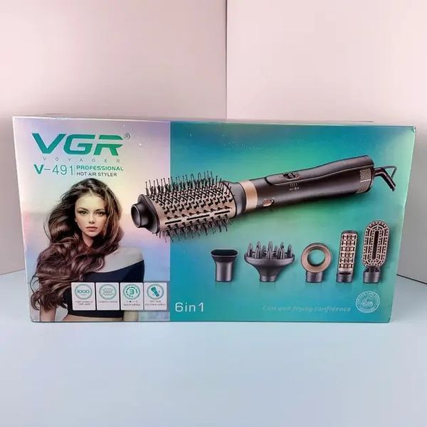 Фен-щітка VGR V-491 6в1 з функцією іонізації для ідеальної укладки волосся 0785 фото