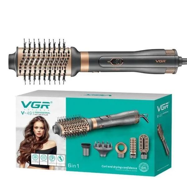 Фен-щітка VGR V-491 6в1 з функцією іонізації для ідеальної укладки волосся 0785 фото