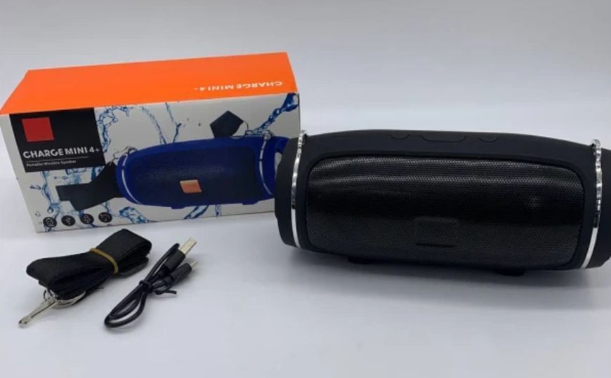 Міні колонка Charge Mini 4 BLACK Bluetooth акумуляторна 0941 фото