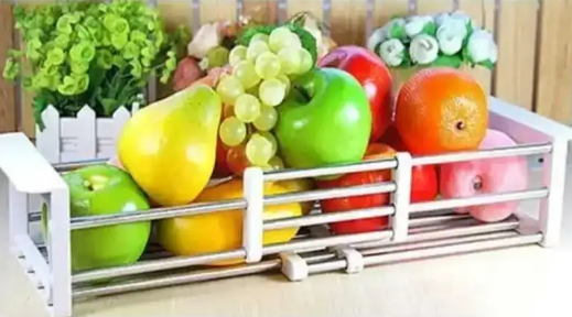 Складна багатофункціональна кухонна полиця Kitchen Drain Shelf Rack, сушарка для посуду та овочів на раковину 0073 фото