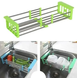 Складна багатофункціональна кухонна полиця Kitchen Drain Shelf Rack, сушарка для посуду та овочів на раковину 0073 фото 7