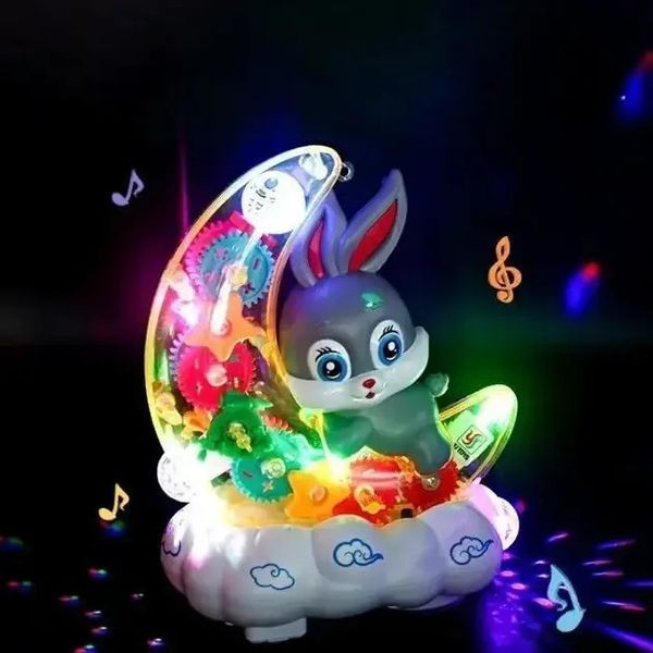 Музыкальный ночник Moon Rabbit с разноцветной подсветкой и мерцающим светом 0893 фото