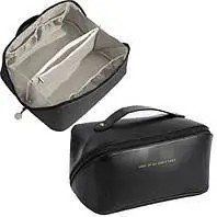 Косметичка MAKE UP BAG BLACK для зберігання косметичних засобів та аксесуарів у стильному дизайні 0789 фото