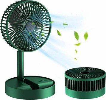 Складаний вентилятор з регулюванням висоти USB Telescopic Folding Fan зелений 0944 фото