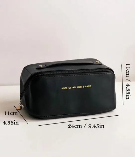 Косметичка MAKE UP BAG BLACK для зберігання косметичних засобів та аксесуарів у стильному дизайні 0789 фото