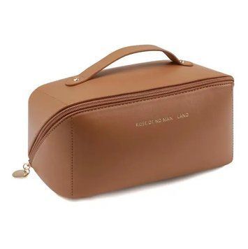 Косметичка MAKE UP BAG Brown для зберігання косметичних засобів у стильному дизайні 0790 фото