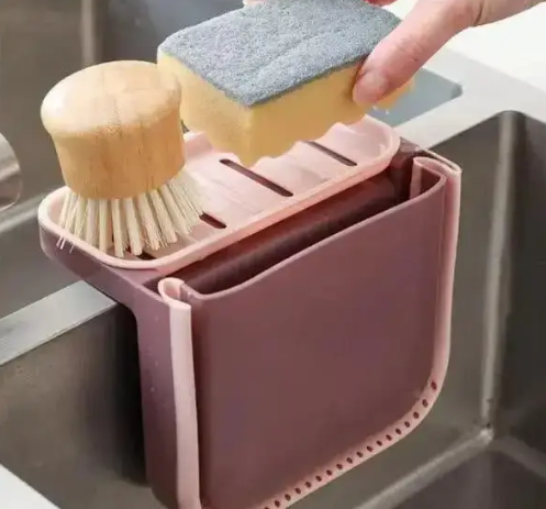 Кухонний органайзер на раковину Organizer wash basin, тримач для мочалок на мийку 0318 фото