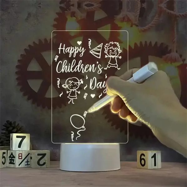 Настільна світлодіодна дошка Led Note для нотаток і малювання стильний функціональний аксесуар 0844 фото