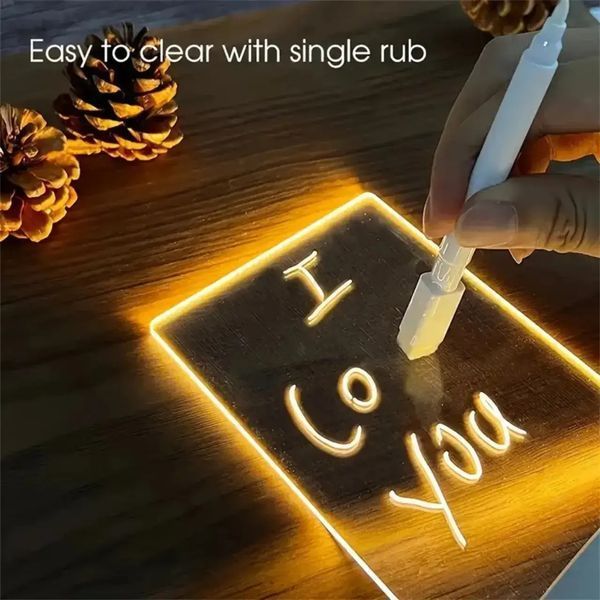 Настільна світлодіодна дошка Led Note для нотаток і малювання стильний функціональний аксесуар 0844 фото