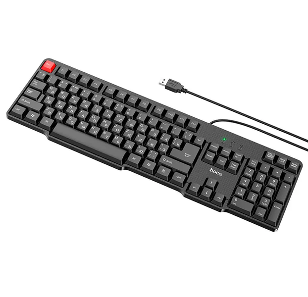 Комп'ютерний комплект (дротова клавіатура + дротова миша) Hoco GM16 USB 0699 фото