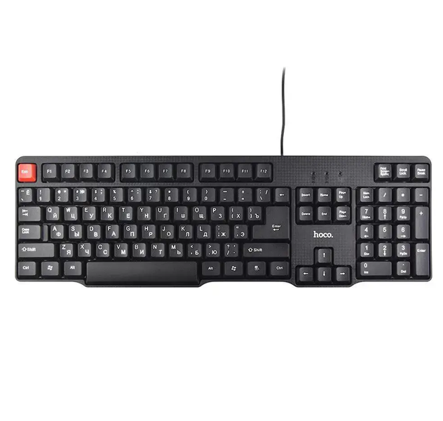 Комп'ютерний комплект (дротова клавіатура + дротова миша) Hoco GM16 USB 0699 фото