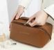 Косметичка MAKE UP BAG Brown для зберігання косметичних засобів у стильному дизайні 0790 фото 5