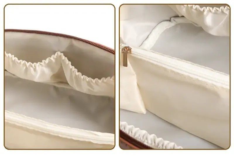 Косметичка MAKE UP BAG Brown для зберігання косметичних засобів у стильному дизайні 0790 фото
