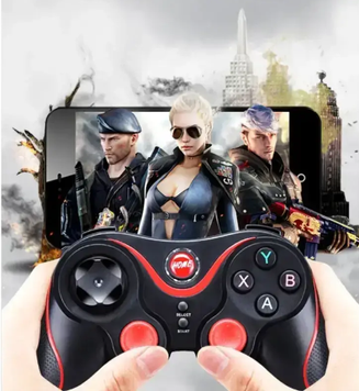 Ігровий бездротовий Bluetooth джойстик Android UKC Gen Game V8 Black/Red 0567 фото
