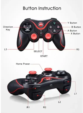 Ігровий бездротовий Bluetooth джойстик Android UKC Gen Game V8 Black/Red 0567 фото
