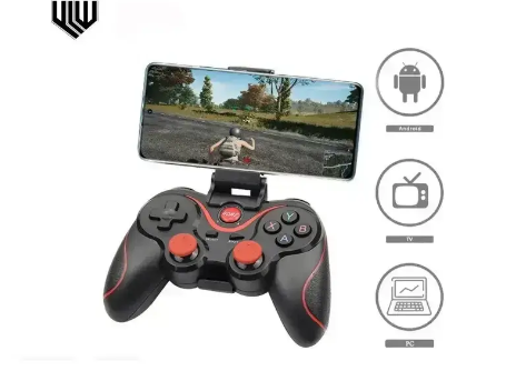 Ігровий бездротовий Bluetooth джойстик Android UKC Gen Game V8 Black/Red 0567 фото